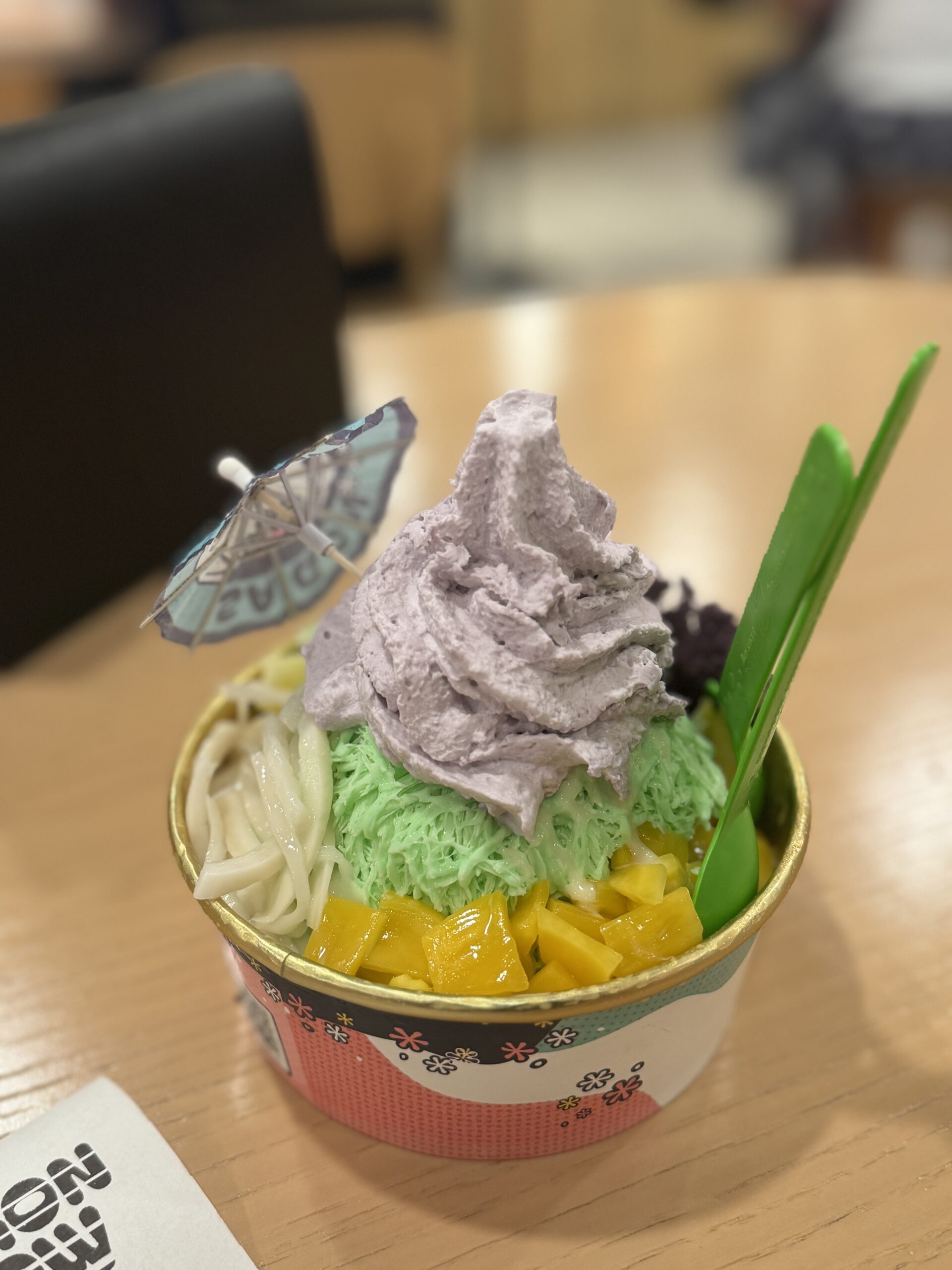 vietnamese shaved ice pandan flavor from saigon snow in mills district orlando florida