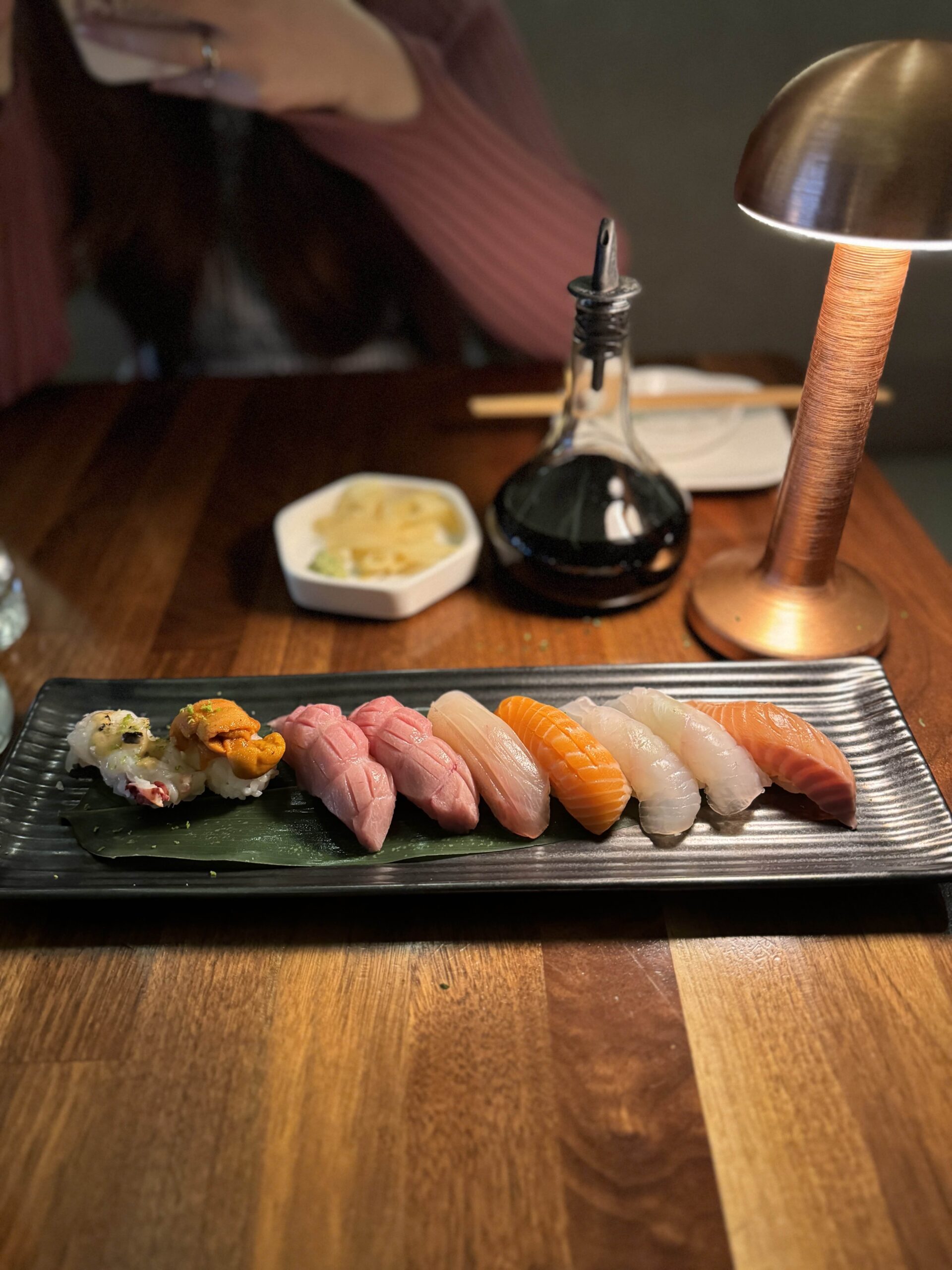 Picture of a plate of nigiri sushi