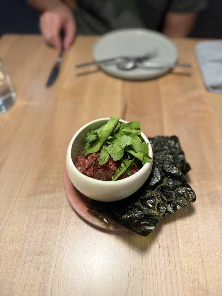 Coro Restaurant's beef tartare
