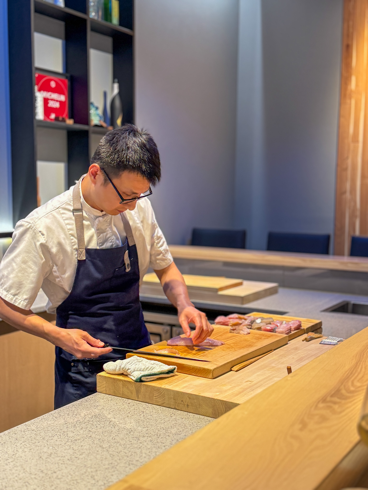 natsu omakase's head chef stone