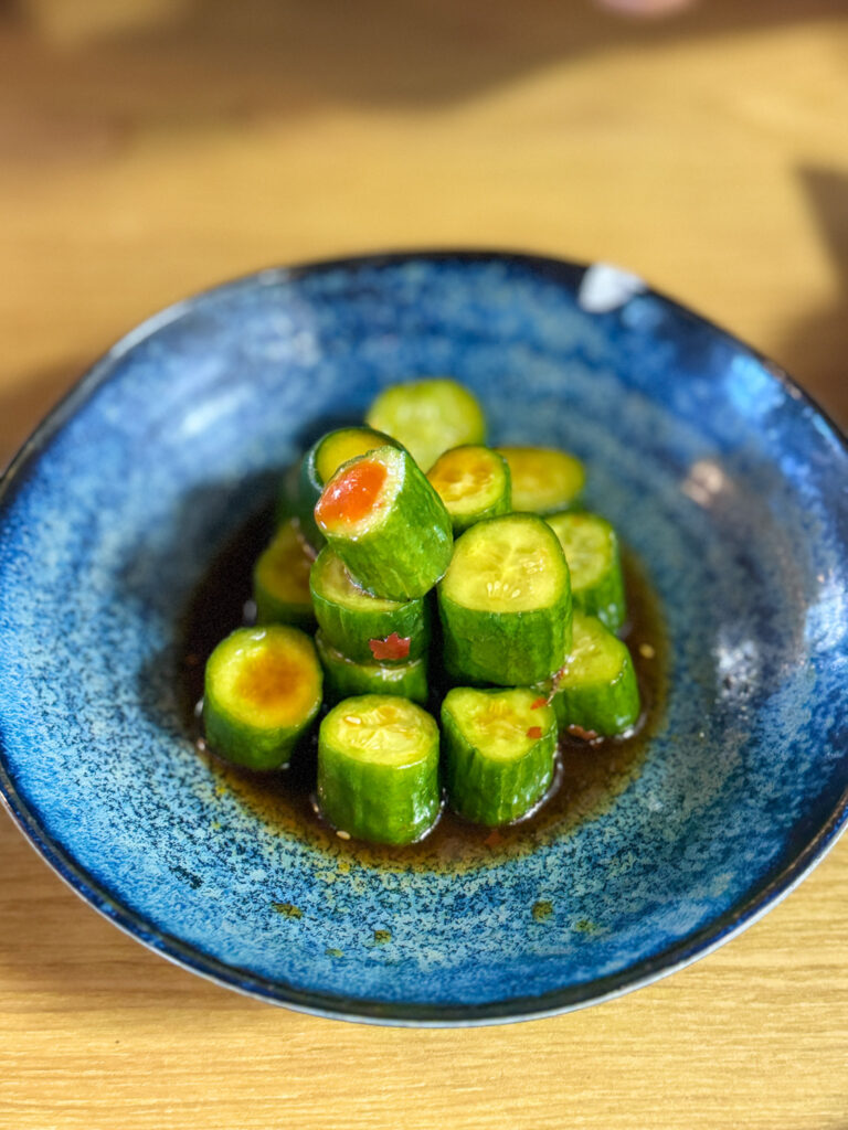 zen dumpling cucumber salad