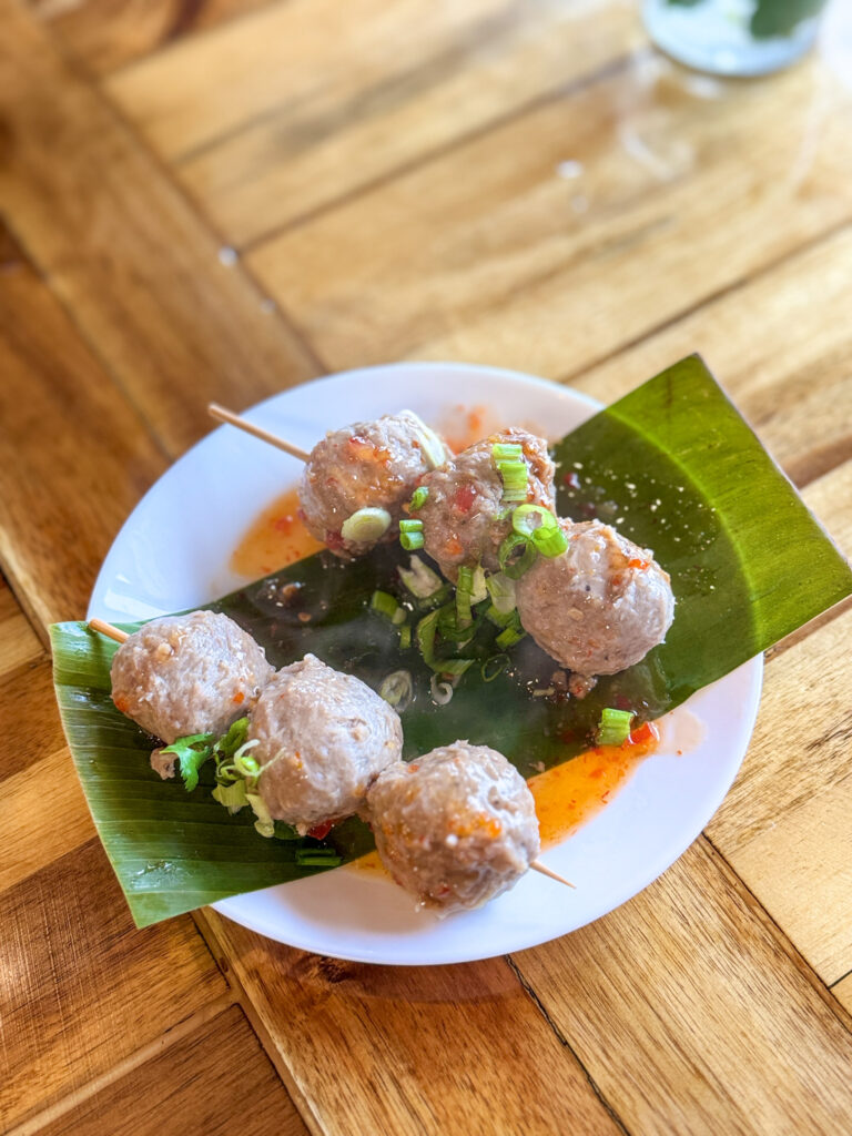 Beef Meatball Skewers